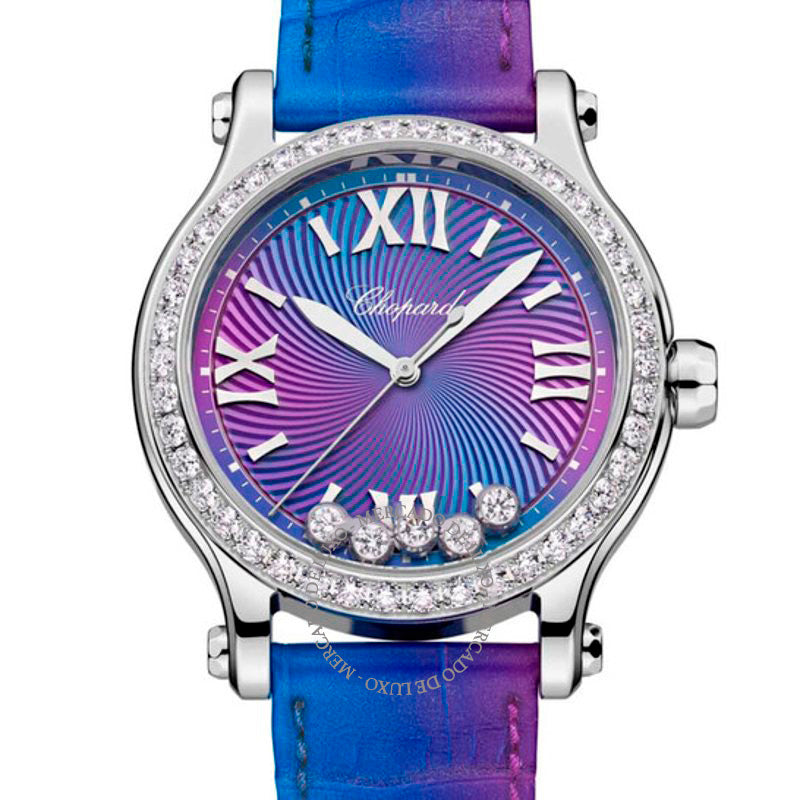 Relógio Happy Sport Cronômetro Automático Diamante Roxo Mostrador 27860 33 mm - Mercado de Luxo - O Maior E-Commerce de Bens, Produtos e Serviços de Luxo do Brasil.