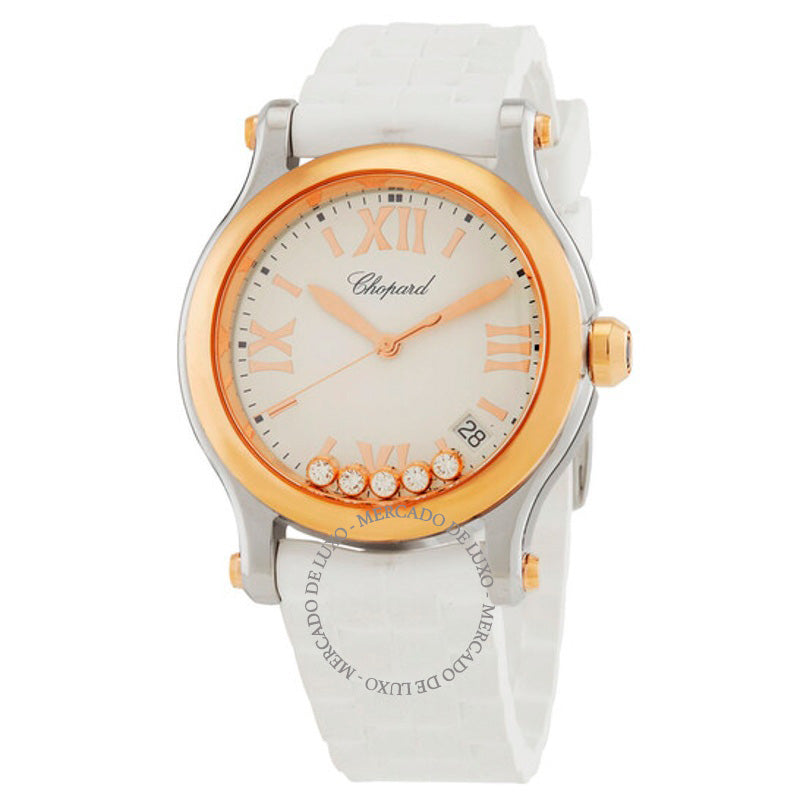 Relógio Happy Sport Caixa em ouro rosa 18k e aço 36 mm - Mercado de Luxo - O Maior E-Commerce de Bens, Produtos e Serviços de Luxo do Brasil.