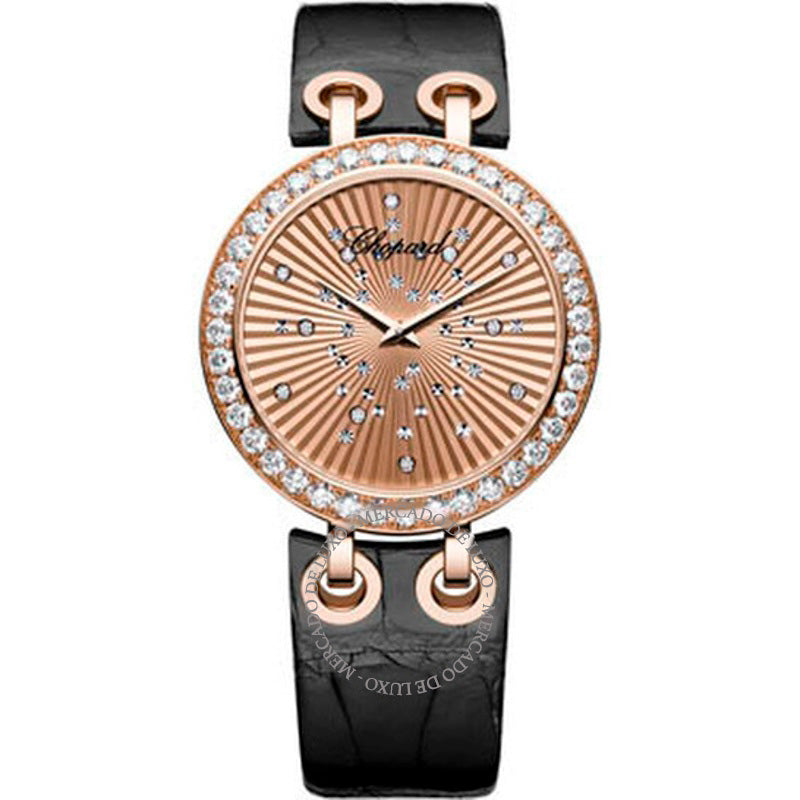 Relógio Xtravaganza Diamond Ouro Rosa 18k Couro Preto 36 mm - Mercado de Luxo - O Maior E-Commerce de Bens, Produtos e Serviços de Luxo do Brasil.