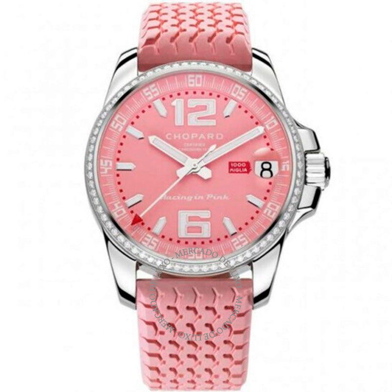 Relógio Mille Miglia Gran Turismo XL mostrador rosa borracha rosa 44 mm - Mercado de Luxo - O Maior E-Commerce de Bens, Produtos e Serviços de Luxo do Brasil.