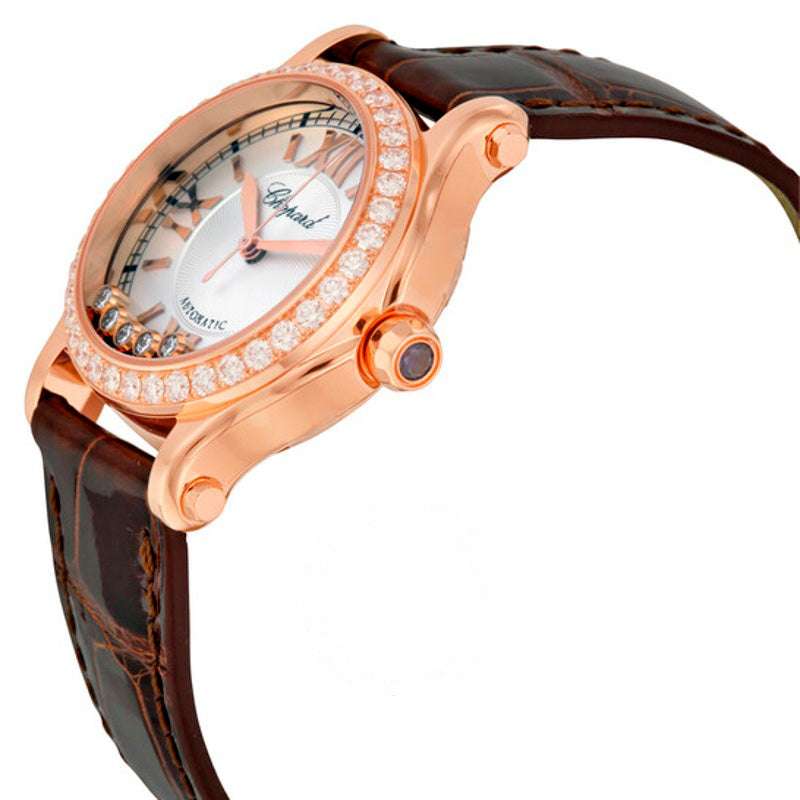 Relógio Happy Sport Mostrador Prateado Pulseira de Couro de Jacaré 30 mm - Mercado de Luxo - O Maior E-Commerce de Bens, Produtos e Serviços de Luxo do Brasil.