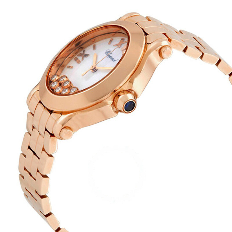 Relógio Happy Sport Oval Floating Diamond 18 K Ouro Rosa 2 30 mm - Mercado de Luxo - O Maior E-Commerce de Bens, Produtos e Serviços de Luxo do Brasil.