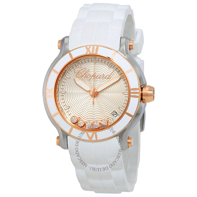 Relógio Happy Sport Mostrador Guilloche Silvertone 36 mm - Mercado de Luxo - O Maior E-Commerce de Bens, Produtos e Serviços de Luxo do Brasil.