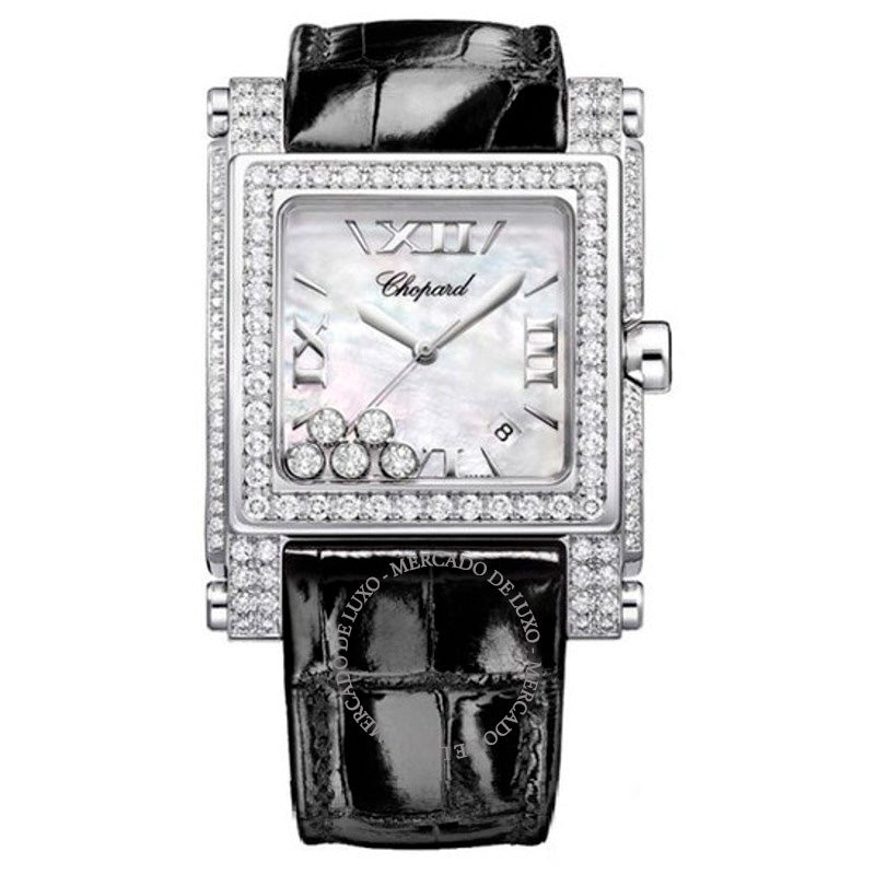 Relógio Happy Sport Square II Madrepérola Diamante 32 mm - Mercado de Luxo - O Maior E-Commerce de Bens, Produtos e Serviços de Luxo do Brasil.