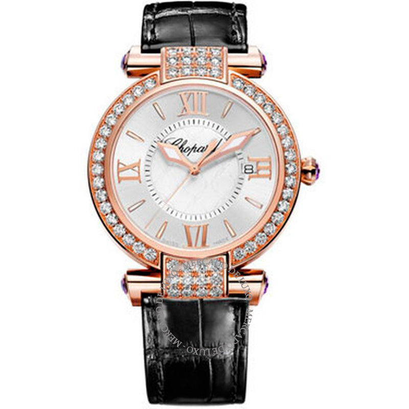 Relógio Imperiale Diamante Madrepérola Mostrador Ouro Rosa 18 K Couro Preto 36 mm - Mercado de Luxo - O Maior E-Commerce de Bens, Produtos e Serviços de Luxo do Brasil.
