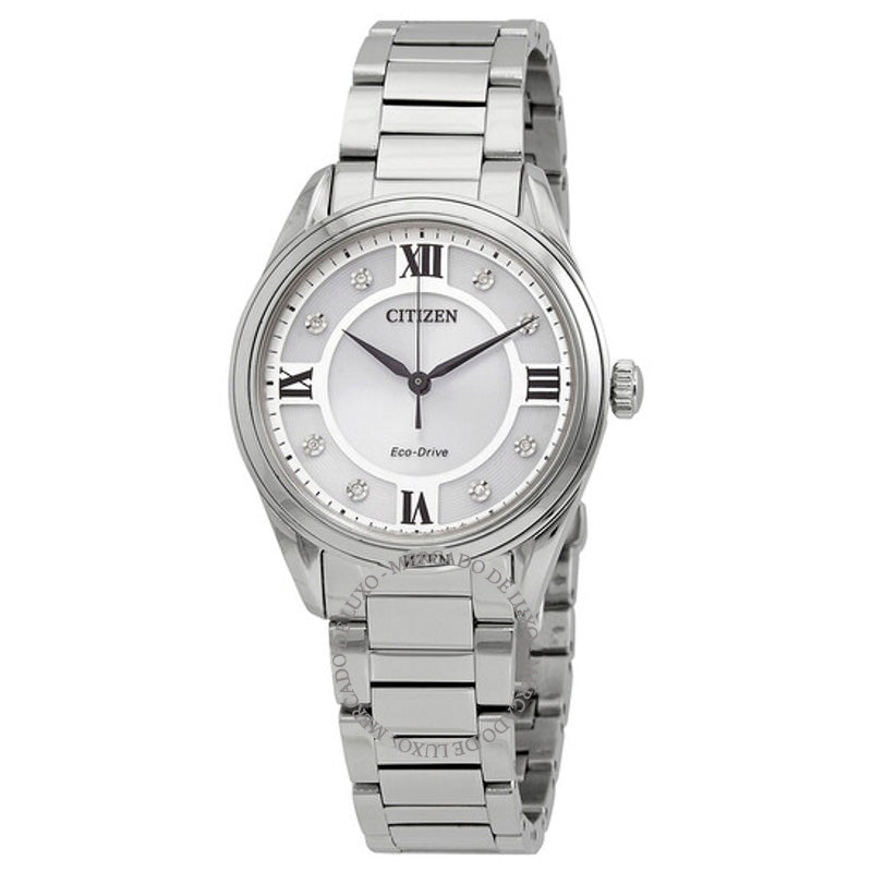 Relógio Arezzo Eco-Drive Mostrador Prateado 32 mm - Mercado de Luxo - O Maior E-Commerce de Bens, Produtos e Serviços de Luxo do Brasil.
