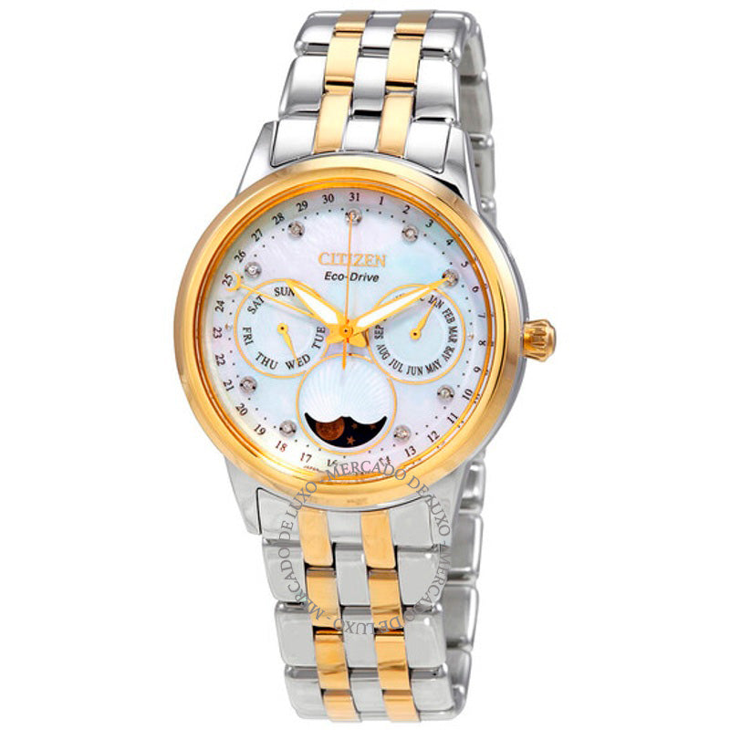 Relógio Eco-Drive Calendrier Cronógrafo Diamante 37 mm - Mercado de Luxo - O Maior E-Commerce de Bens, Produtos e Serviços de Luxo do Brasil.