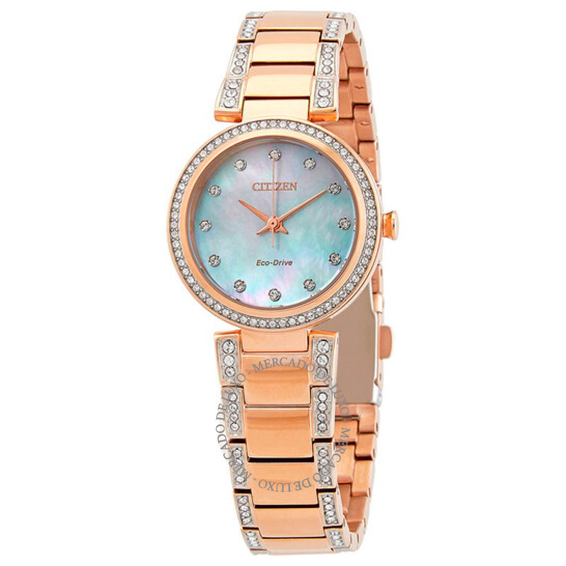 Relógio Mostrador Eco-Drive em cristal madrepérola 28 mm - Mercado de Luxo - O Maior E-Commerce de Bens, Produtos e Serviços de Luxo do Brasil.
