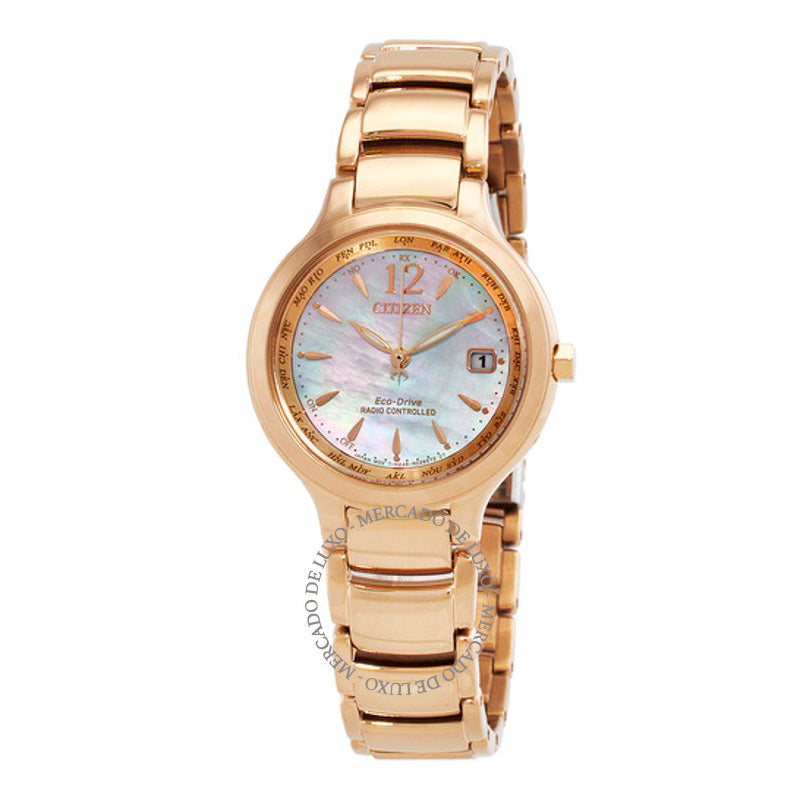 Relógio Eco-Drive Perpetual World Time Mostrador em madrepérola  - Mercado de Luxo - O Maior E-Commerce de Bens, Produtos e Serviços de Luxo do Brasil.