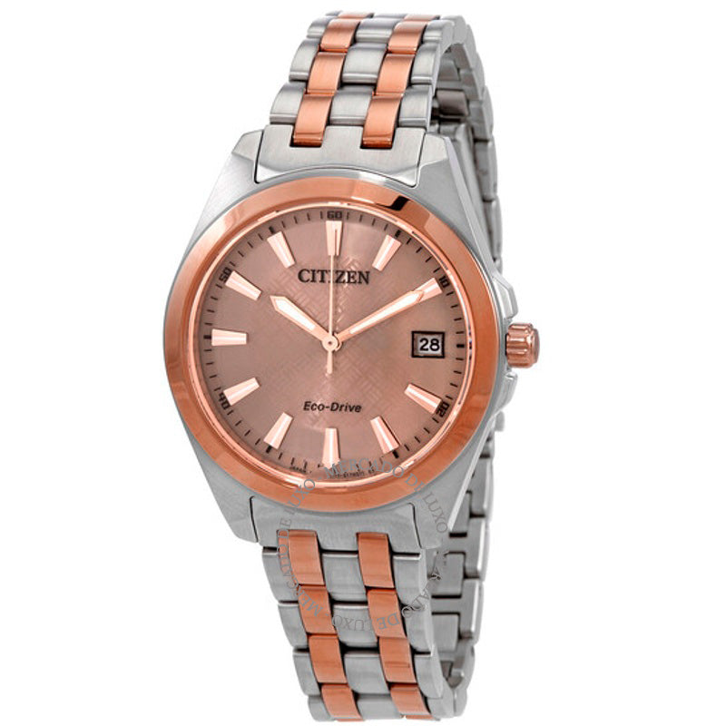 Relógio Eco-Drive Rose Dial Two-tone 33 mm - Mercado de Luxo - O Maior E-Commerce de Bens, Produtos e Serviços de Luxo do Brasil.