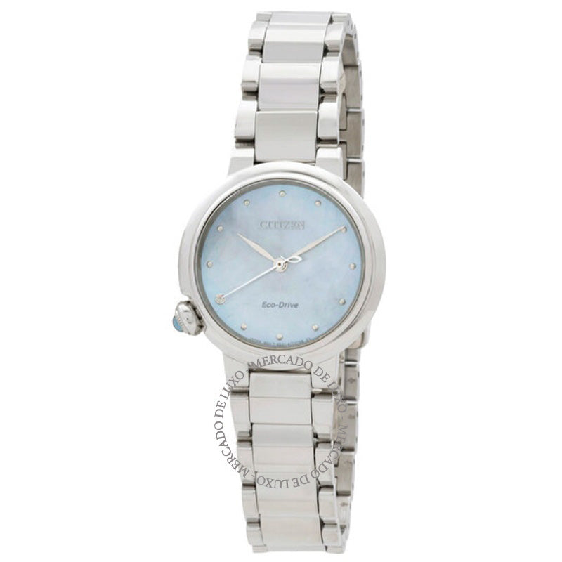 Relógio Mostrador Eco-Drive em madrepérola branca  - Mercado de Luxo - O Maior E-Commerce de Bens, Produtos e Serviços de Luxo do Brasil.