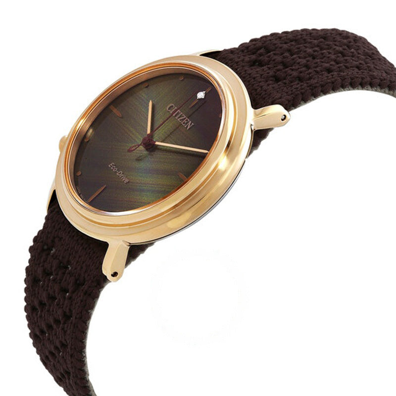 Relógio L Ambiluna Eco-Drive Mostrador Marrom 34 mm - Mercado de Luxo - O Maior E-Commerce de Bens, Produtos e Serviços de Luxo do Brasil.