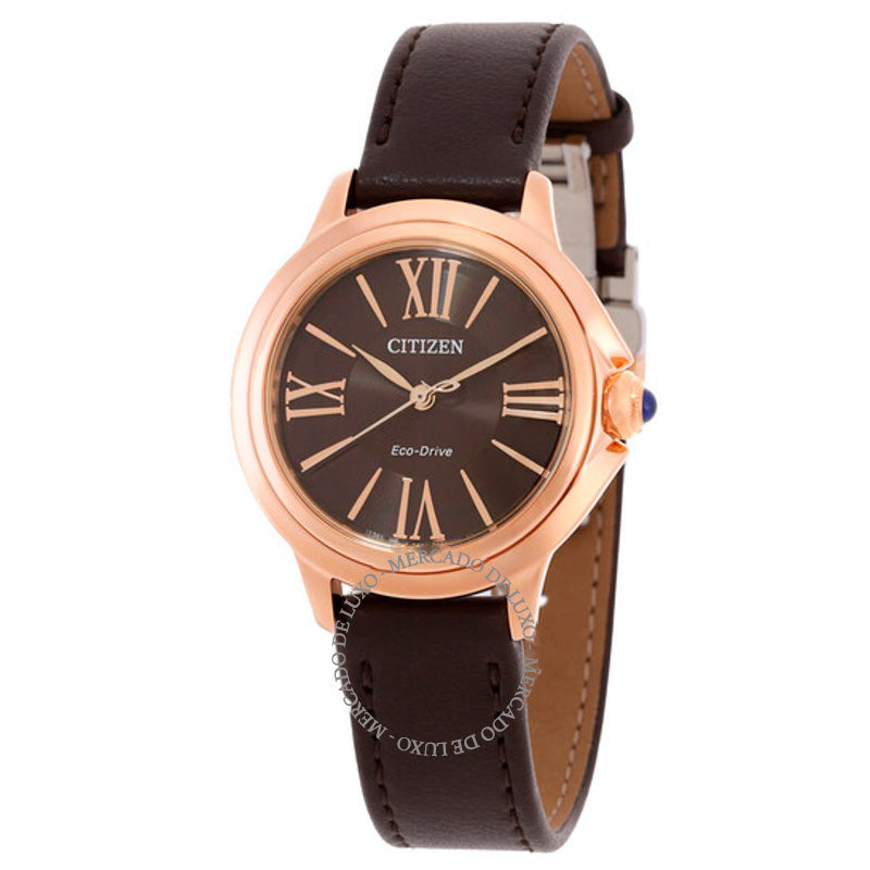 Relógio L Ceci Eco-Drive Mostrador Marrom  - Mercado de Luxo - O Maior E-Commerce de Bens, Produtos e Serviços de Luxo do Brasil.