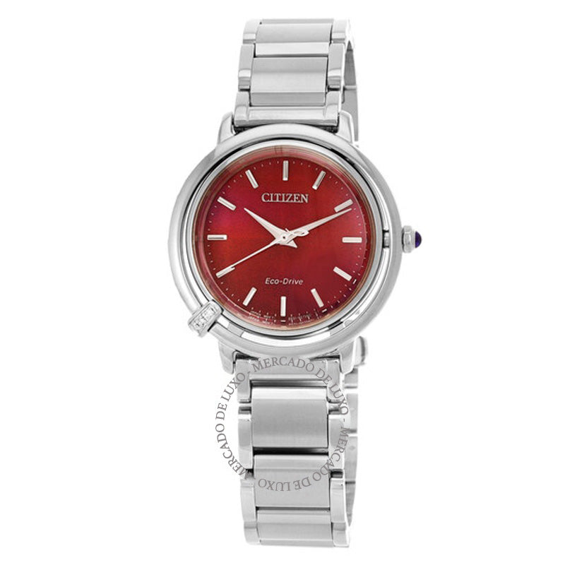 Relógio L Eco-Drive Mostrador em madrepérola vermelha  - Mercado de Luxo - O Maior E-Commerce de Bens, Produtos e Serviços de Luxo do Brasil.