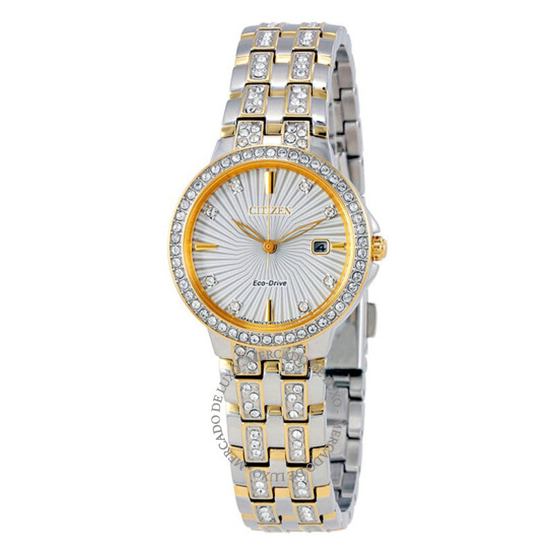 Relógio Mostrador prateado com cristal Silhouette 28 mm - Mercado de Luxo - O Maior E-Commerce de Bens, Produtos e Serviços de Luxo do Brasil.