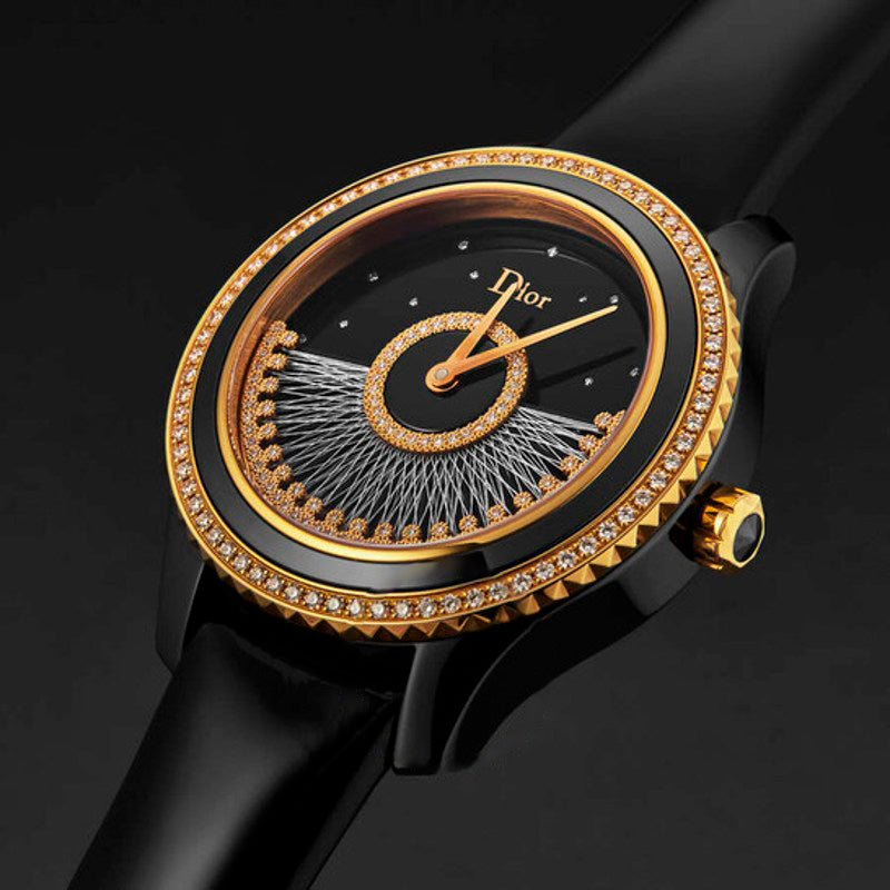 Relógio Mostrador preto Grand Bal Diamond com diamantes e detalhes em ouro rosa 38 mm - Mercado de Luxo - O Maior E-Commerce de Bens, Produtos e Serviços de Luxo do Brasil.