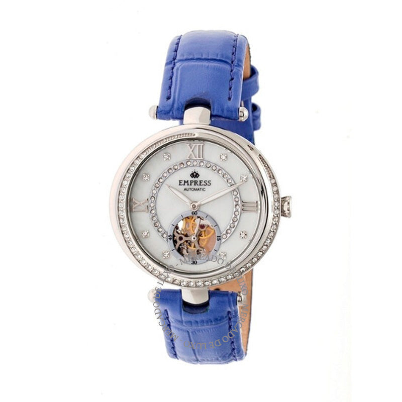Relógio Stella Silver Semi-Skeleton Dial Caixa prateada Pulseira de couro azul Automático 39 mm - Mercado de Luxo - O Maior E-Commerce de Bens, Produtos e Serviços de Luxo do Brasil.