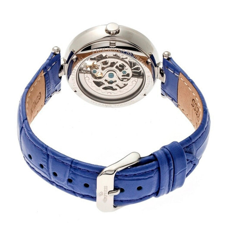 Relógio Stella Silver Semi-Skeleton Dial Caixa prateada Pulseira de couro azul Automático 39 mm - Mercado de Luxo - O Maior E-Commerce de Bens, Produtos e Serviços de Luxo do Brasil.