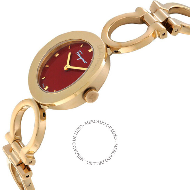 Relógio Gancino Quartzo Mostrador Vermelho 28 mm - Mercado de Luxo - O Maior E-Commerce de Bens, Produtos e Serviços de Luxo do Brasil.