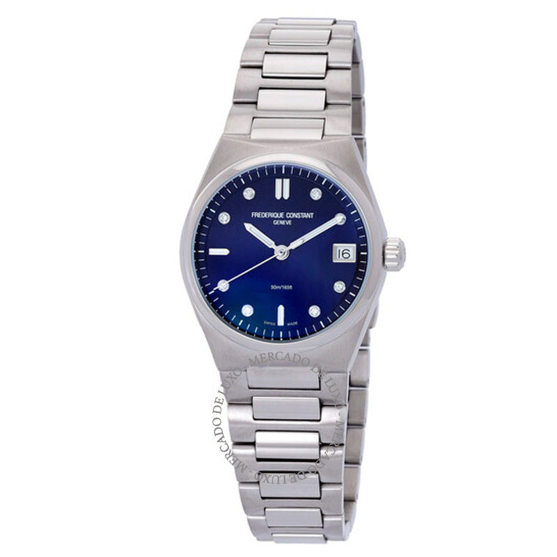 Relógio Mostrador azul de quartzo com diamante 31 mm - Mercado de Luxo - O Maior E-Commerce de Bens, Produtos e Serviços de Luxo do Brasil.