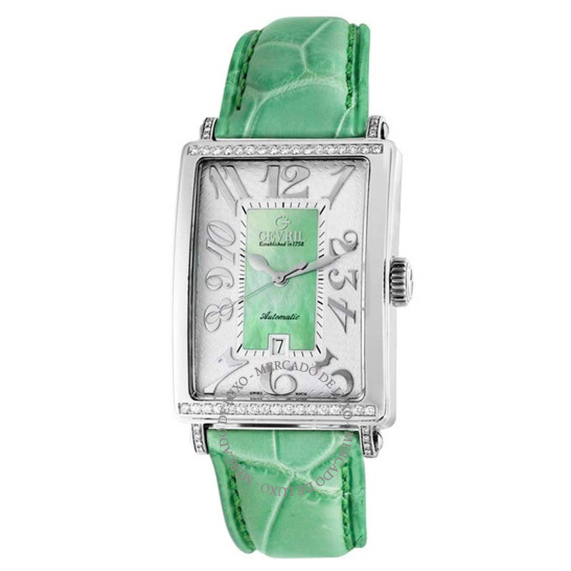 Relógio Avenue of Americas Automático Diamante Prata/Mostrador Verde 34 mm - Mercado de Luxo - O Maior E-Commerce de Bens, Produtos e Serviços de Luxo do Brasil.