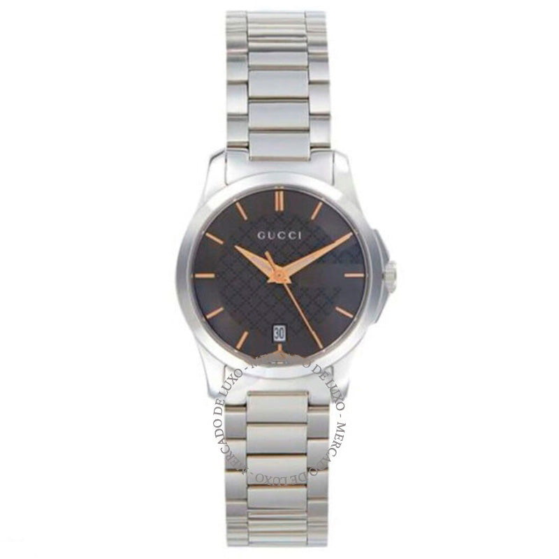 Relógio G-Timeless Quartz Black Dial 27 mm - Mercado de Luxo - O Maior E-Commerce de Bens, Produtos e Serviços de Luxo do Brasil.