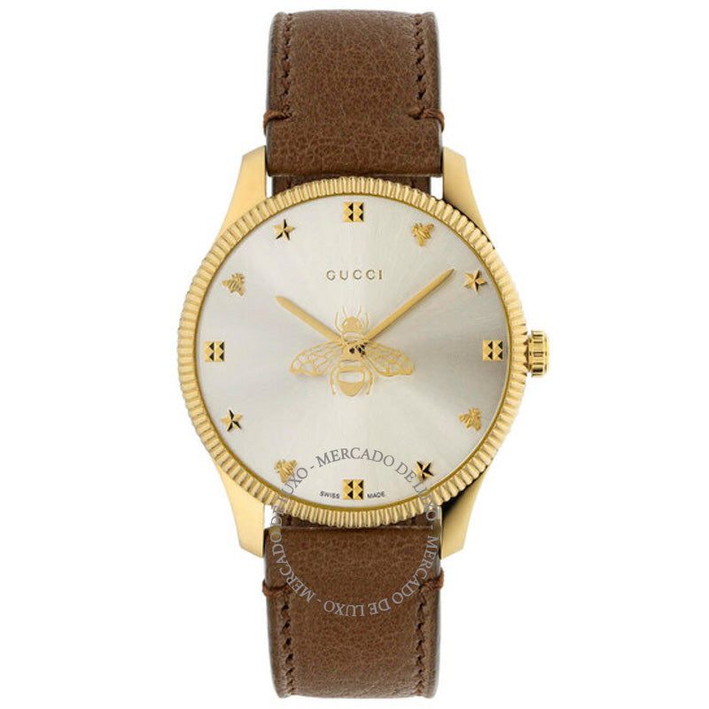 Relógio G-Timeless Quartz Silver Dial 36 mm - Mercado de Luxo - O Maior E-Commerce de Bens, Produtos e Serviços de Luxo do Brasil.