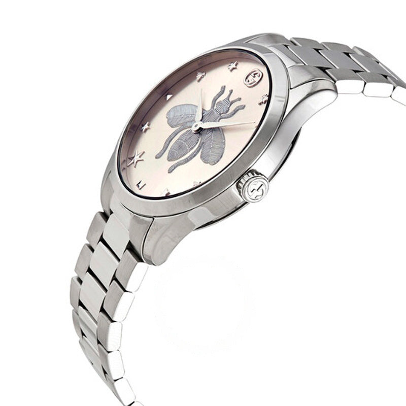 Relógio G-Timeless Quartz Silver Dial 38 mm - Mercado de Luxo - O Maior E-Commerce de Bens, Produtos e Serviços de Luxo do Brasil.