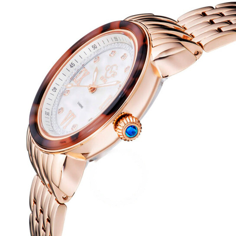 Relógio Mostrador de madrepérola com diamantes e tartaruga Marsala 36 mm - Mercado de Luxo - O Maior E-Commerce de Bens, Produtos e Serviços de Luxo do Brasil.