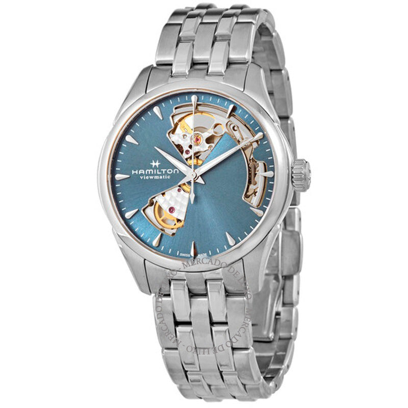 Relógio Jazzmaster Open Heart Automático Mostrador Azul 36 mm - Mercado de Luxo - O Maior E-Commerce de Bens, Produtos e Serviços de Luxo do Brasil.