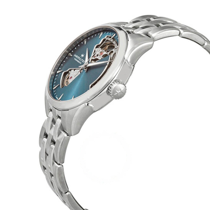Relógio Jazzmaster Open Heart Automático Mostrador Azul 36 mm - Mercado de Luxo - O Maior E-Commerce de Bens, Produtos e Serviços de Luxo do Brasil.