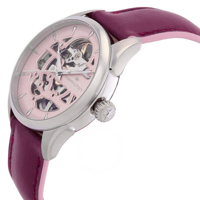 Relógio Jazzmaster Skeleton Automático Mostrador Rosa 36 mm - Mercado de Luxo - O Maior E-Commerce de Bens, Produtos e Serviços de Luxo do Brasil.