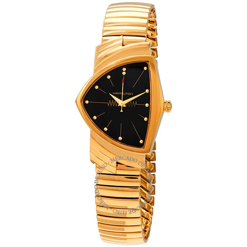 Relógio Hamilton Black Dial Assimétrico 20 mm - Mercado de Luxo - O Maior E-Commerce de Bens, Produtos e Serviços de Luxo do Brasil.