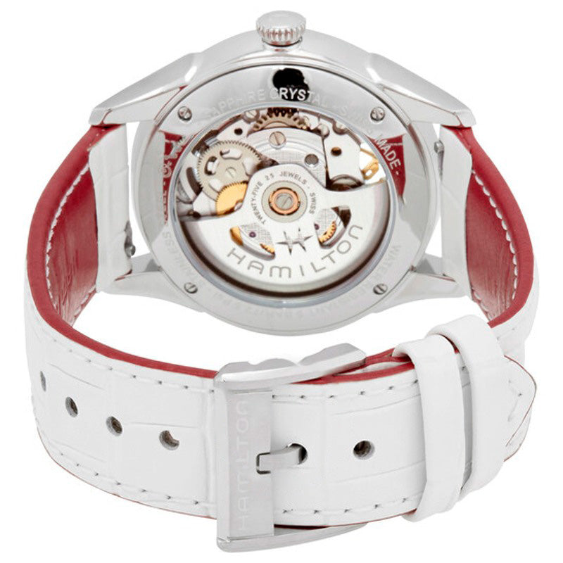Relógio JazzMaster Branco Mostrador Esquelético Couro Branco 36 mm - Mercado de Luxo - O Maior E-Commerce de Bens, Produtos e Serviços de Luxo do Brasil.