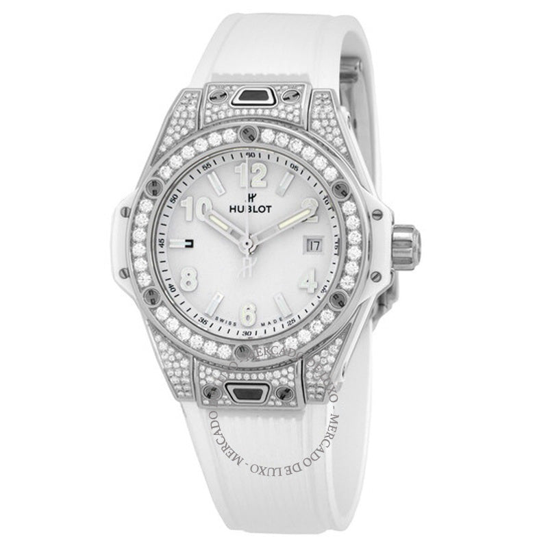 Relógio Big Bang Automático Diamante Mostrador Branco 33 mm - Mercado de Luxo - O Maior E-Commerce de Bens, Produtos e Serviços de Luxo do Brasil.