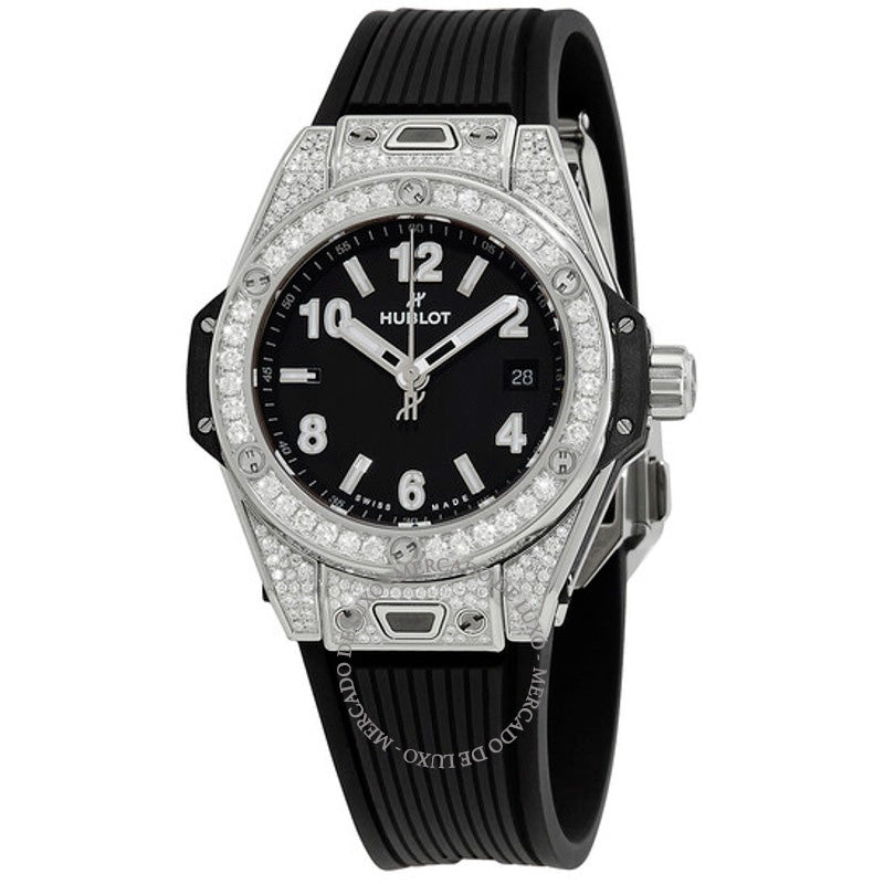 Relógio Big Bang One Click Aço Automático Diamante Mostrador Preto 33 mm - Mercado de Luxo - O Maior E-Commerce de Bens, Produtos e Serviços de Luxo do Brasil.