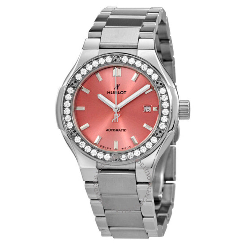 Relógio Fusão Clássica Automática Diamante Rosa Mostrador 33 mm - Mercado de Luxo - O Maior E-Commerce de Bens, Produtos e Serviços de Luxo do Brasil.