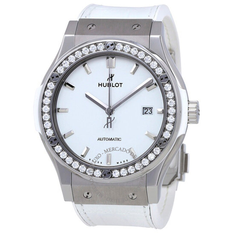 Relógio Fusão Clássica Mostrador Automático Branco 42 mm - Mercado de Luxo - O Maior E-Commerce de Bens, Produtos e Serviços de Luxo do Brasil.