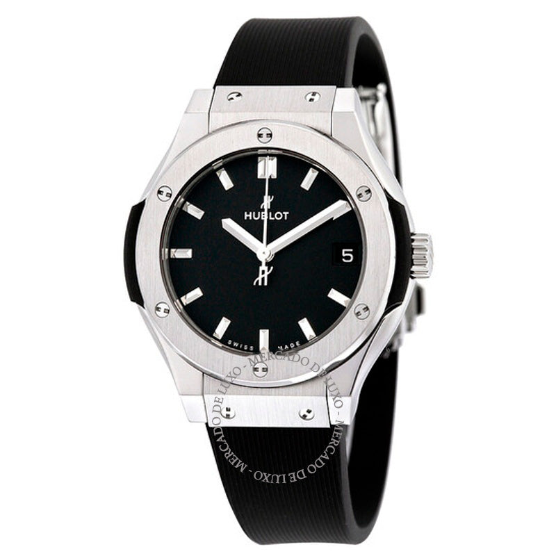 Relógio Classic Fusion Titanium Mostrador Preto Borracha Preta 33 mm - Mercado de Luxo - O Maior E-Commerce de Bens, Produtos e Serviços de Luxo do Brasil.