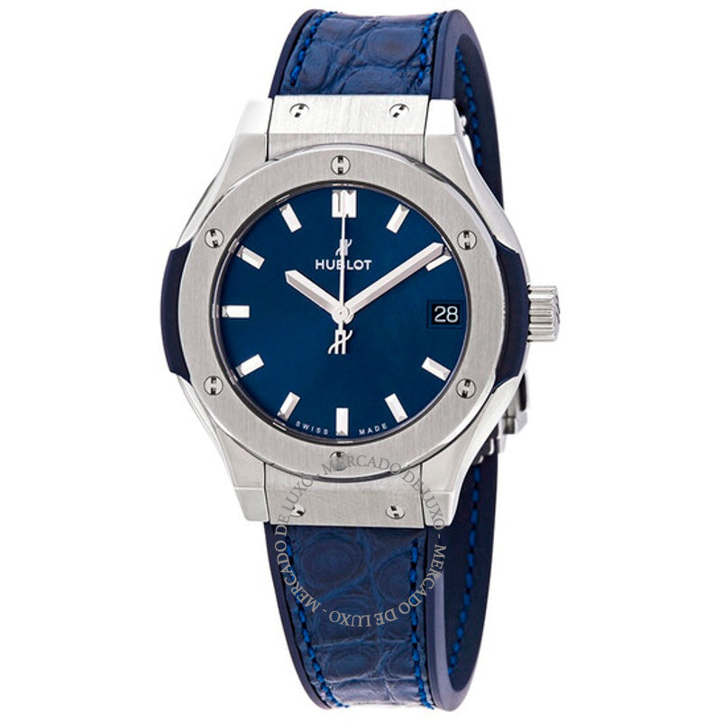 Relógio Fusão Clássica Mostrador Azul Couro Azul 33 mm - Mercado de Luxo - O Maior E-Commerce de Bens, Produtos e Serviços de Luxo do Brasil.