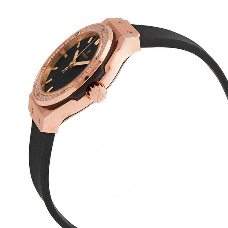 Relógio Classic Fusion com mostrador preto fosco e ouro rosa 18 quilates 33 mm - Mercado de Luxo - O Maior E-Commerce de Bens, Produtos e Serviços de Luxo do Brasil.