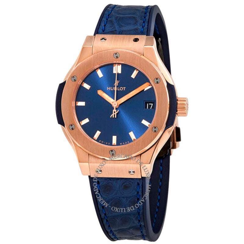 Relógio Classic Fusion Mostrador Azul Ouro Rosa 18k 33 mm - Mercado de Luxo - O Maior E-Commerce de Bens, Produtos e Serviços de Luxo do Brasil.