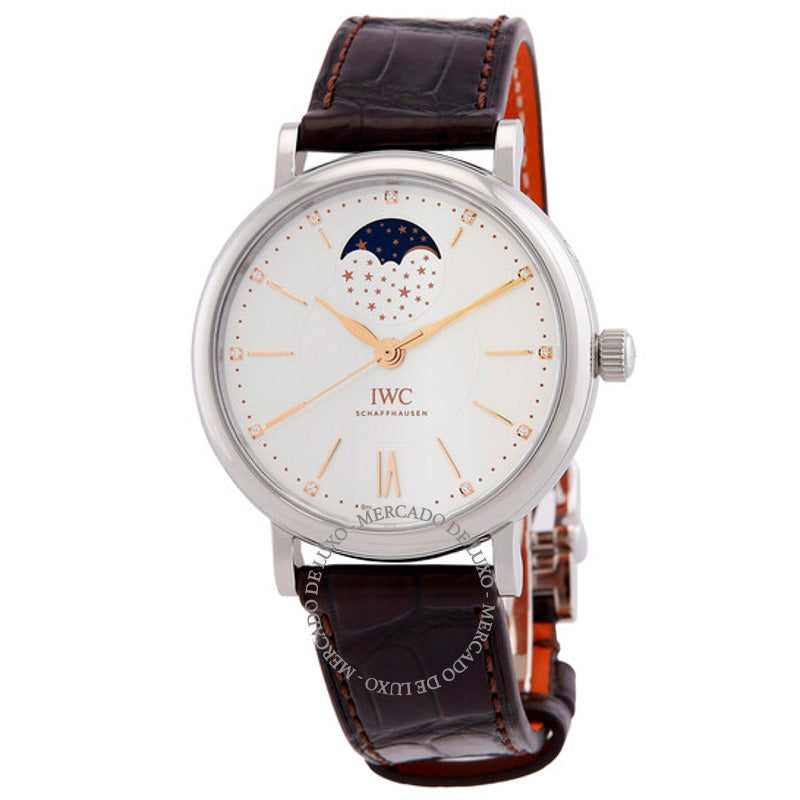 Relógio Portofino Automático Diamante Mostrador Prata 37 mm - Mercado de Luxo - O Maior E-Commerce de Bens, Produtos e Serviços de Luxo do Brasil.