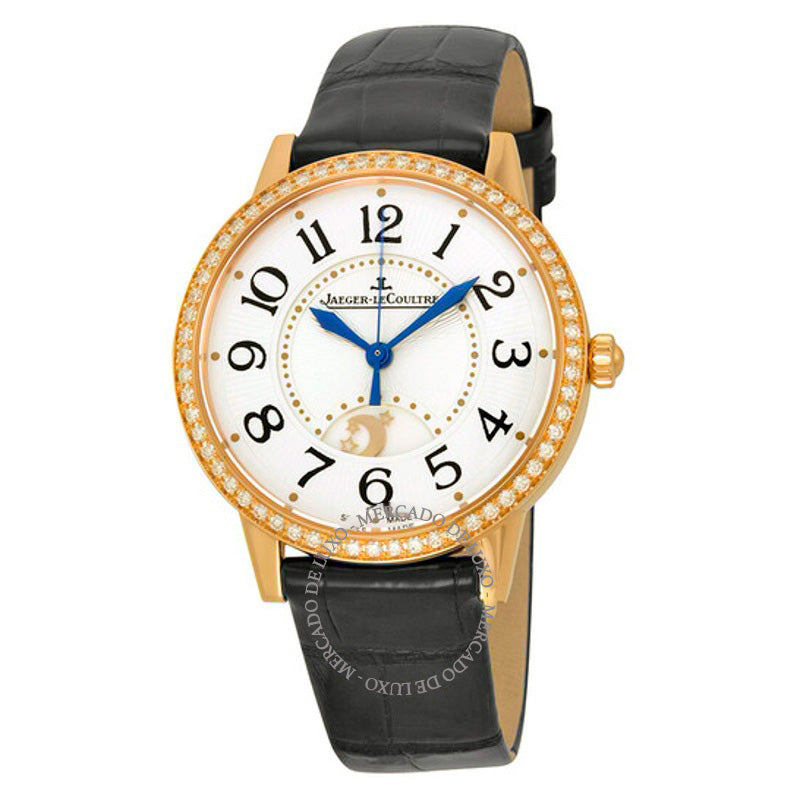 Relógio Rendez-Vous mostrador prateado ouro rosa 18kt diamante couro preto 34 mm - Mercado de Luxo - O Maior E-Commerce de Bens, Produtos e Serviços de Luxo do Brasil.
