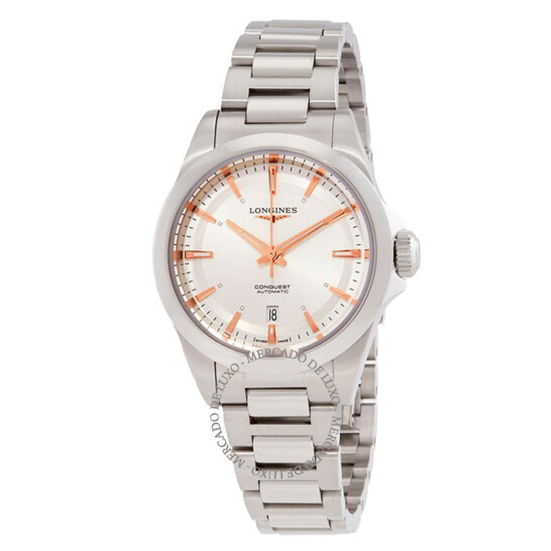 Relógio Conquest Automatic Silver Dial 30 mm - Mercado de Luxo - O Maior E-Commerce de Bens, Produtos e Serviços de Luxo do Brasil.