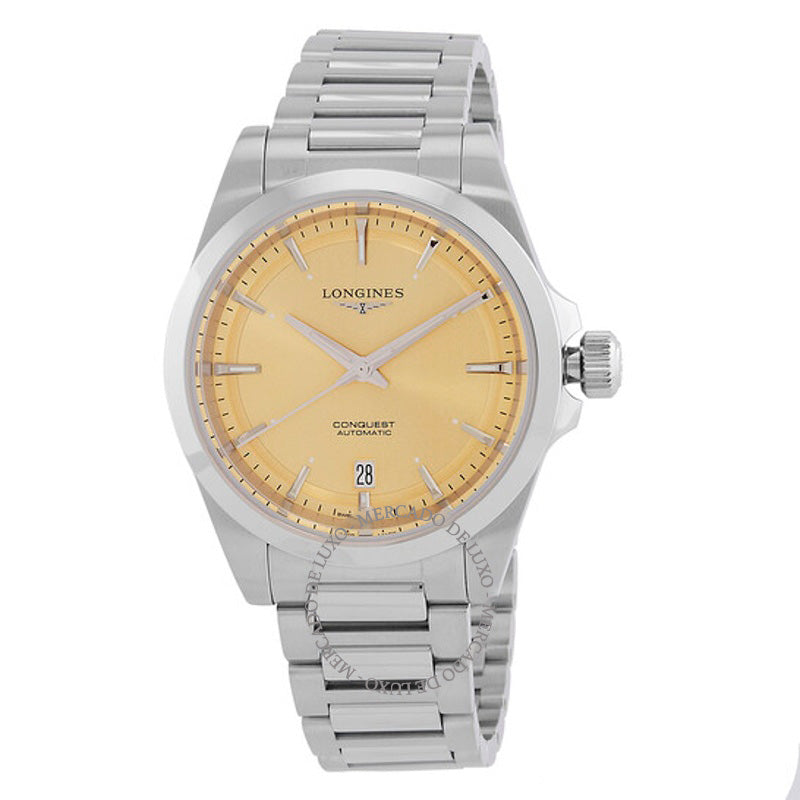 Relógio Conquest Automatic Champagne Dial 38 mm - Mercado de Luxo - O Maior E-Commerce de Bens, Produtos e Serviços de Luxo do Brasil.