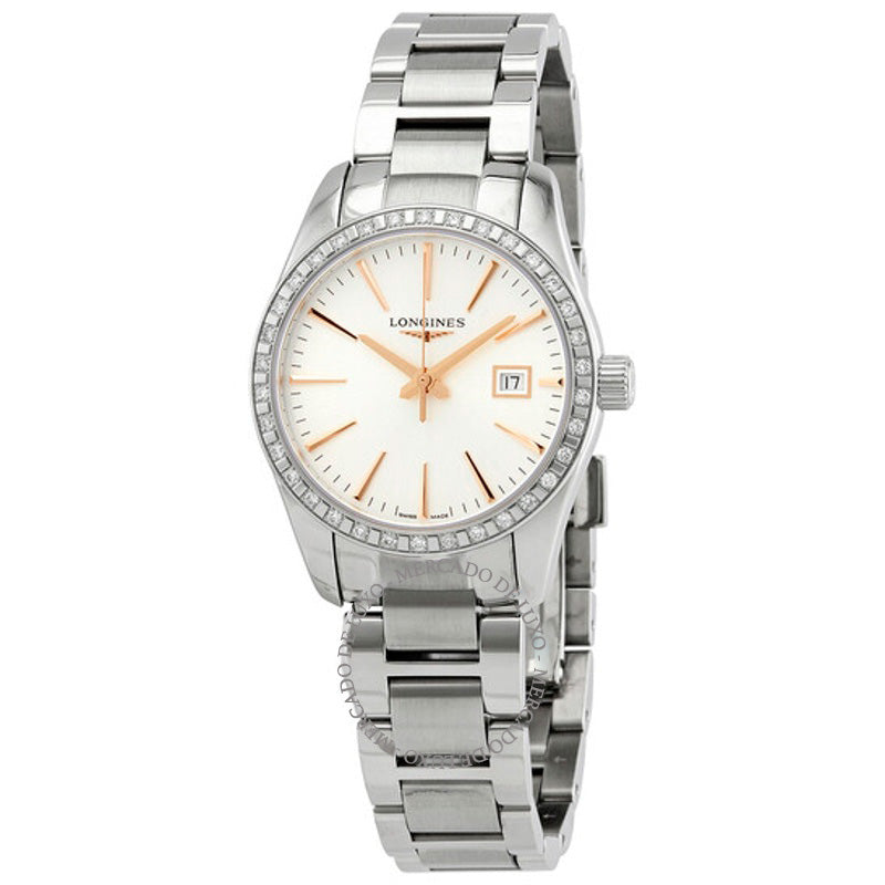 Relógio Conquest Classic Quartz Mostrador Prata 29 mm - Mercado de Luxo - O Maior E-Commerce de Bens, Produtos e Serviços de Luxo do Brasil.