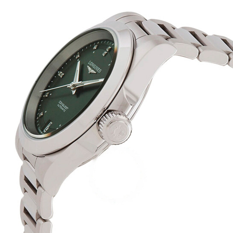 Relógio Conquest Automático Diamante Mostrador Verde 34 mm - Mercado de Luxo - O Maior E-Commerce de Bens, Produtos e Serviços de Luxo do Brasil.