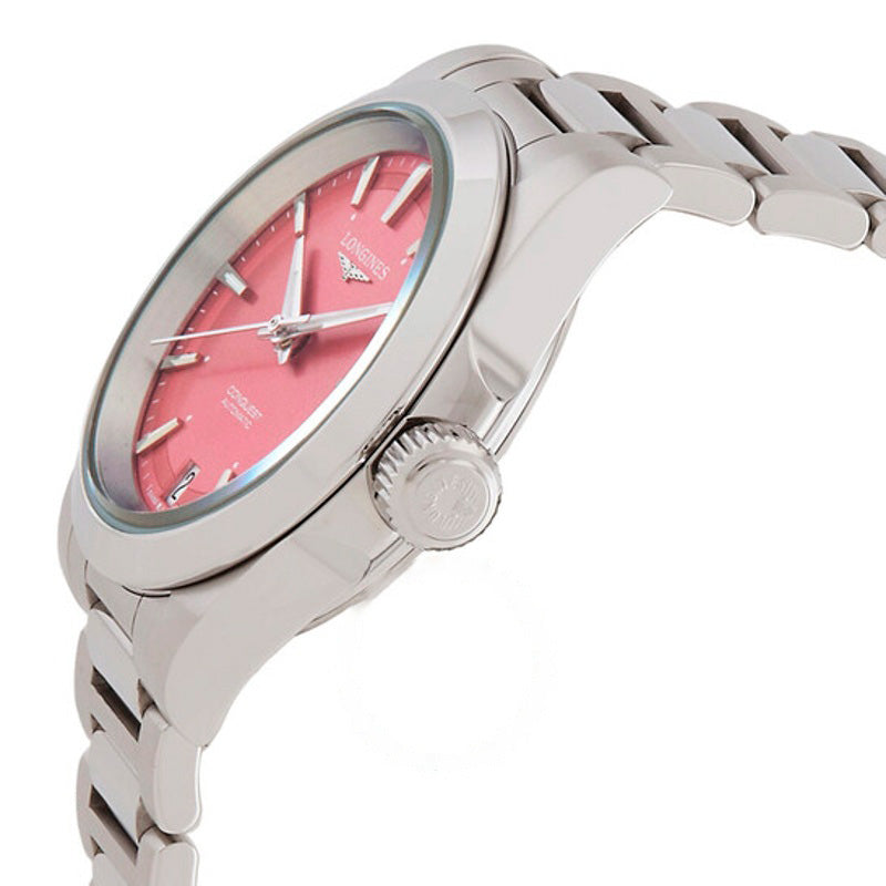 Relógio Conquest Automático Mostrador Rosa 34 mm - Mercado de Luxo - O Maior E-Commerce de Bens, Produtos e Serviços de Luxo do Brasil.