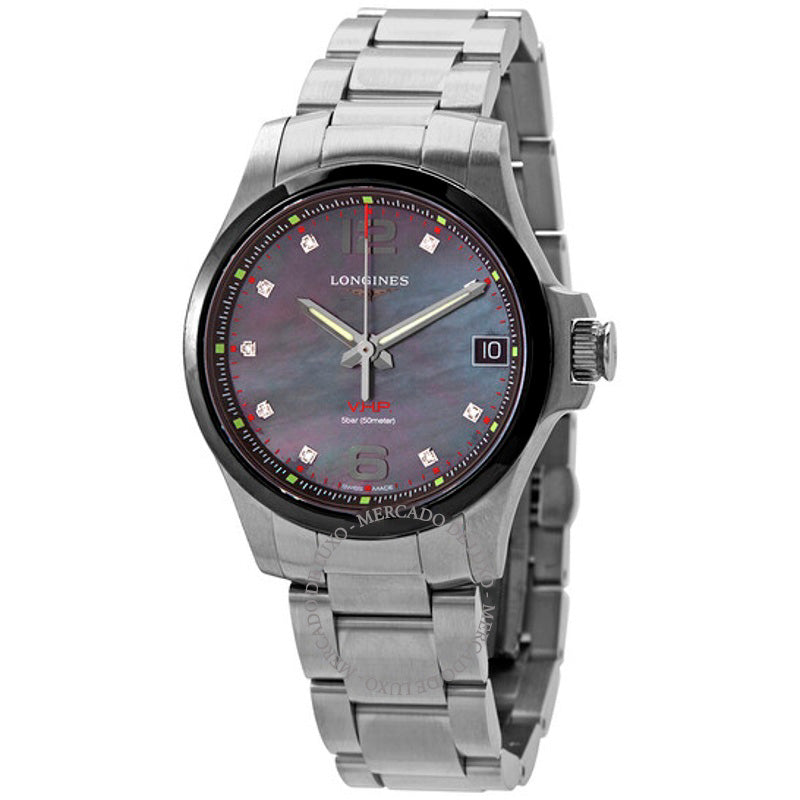 Relógio Conquest VHP Quartzo Diamante 36 mm - Mercado de Luxo - O Maior E-Commerce de Bens, Produtos e Serviços de Luxo do Brasil.